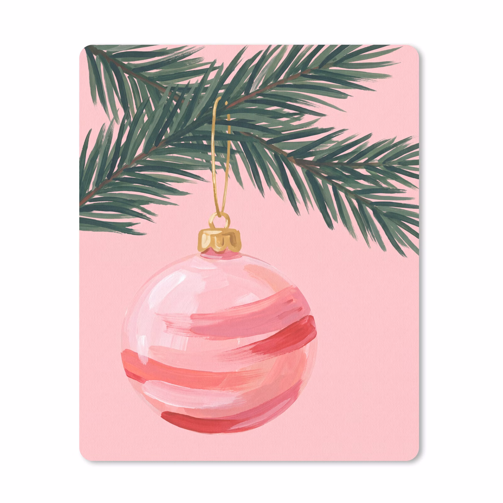 Mauspad - Weihnachtskugel – Rosa – Weihnachten — 1