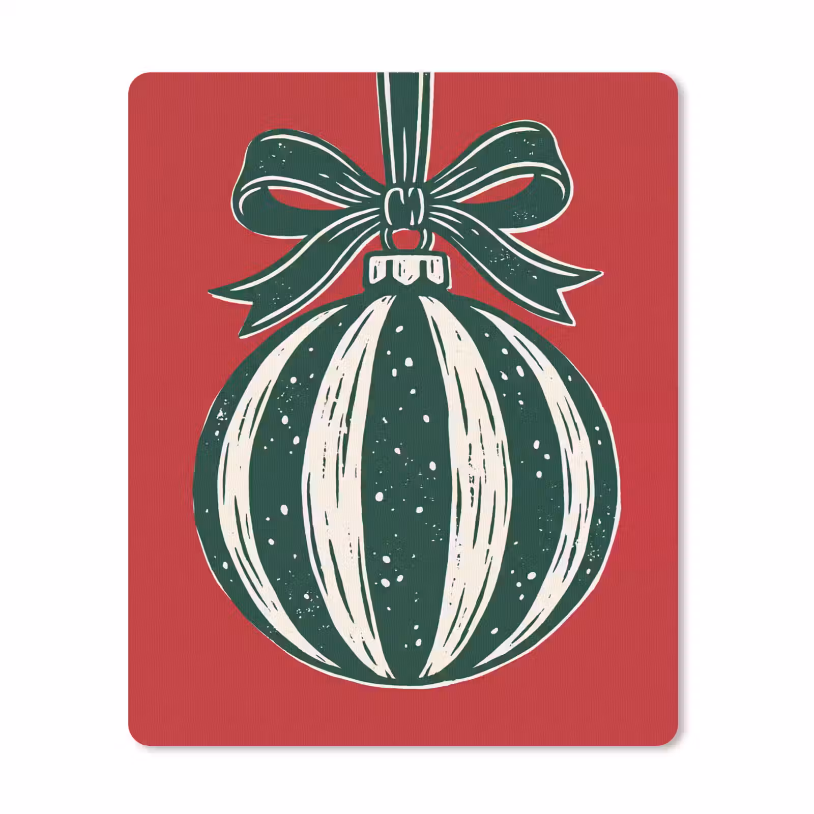 Mauspad - Weihnachtskugel – Weihnachten – Rot — 1