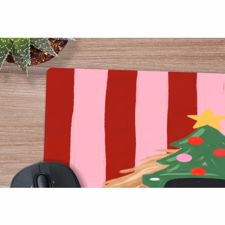 Mauspad - Hund – Weihnachten – Rot — 5