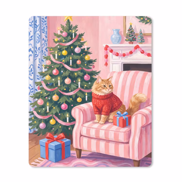 Mauspad - Katze – Weihnachten – Inneneinrichtung — 1