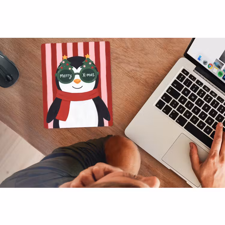 Mauspad - Pinguin – Weihnachten – Illustration — 2
