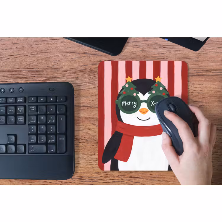 Mauspad - Pinguin – Weihnachten – Illustration — 3