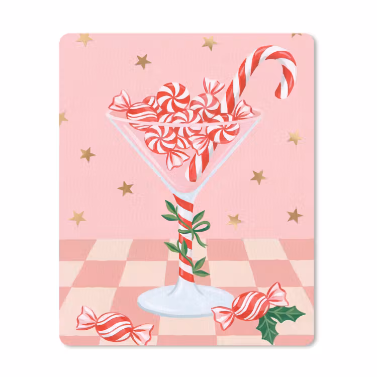 Mauspad - Süßigkeiten – Glas – Rosa — 1