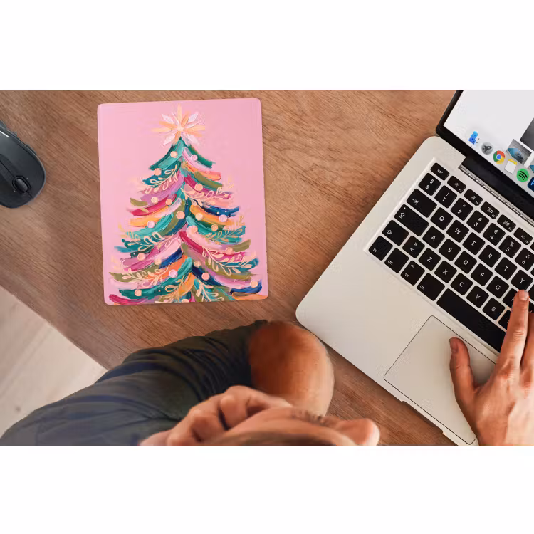 Mauspad - Weihnachtsbaum – Abstrakt – Bunt — 2