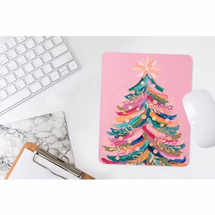 Mauspad - Weihnachtsbaum – Abstrakt – Bunt — 4