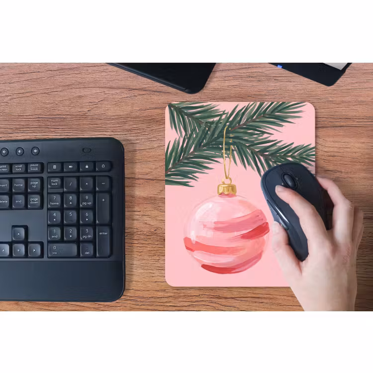 Mauspad - Weihnachtskugel – Rosa – Weihnachten — 3
