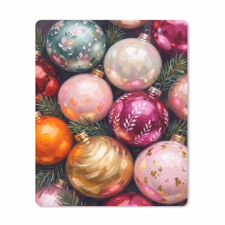 Mauspad - Weihnachtskugeln – Bunt – Festlich — 1