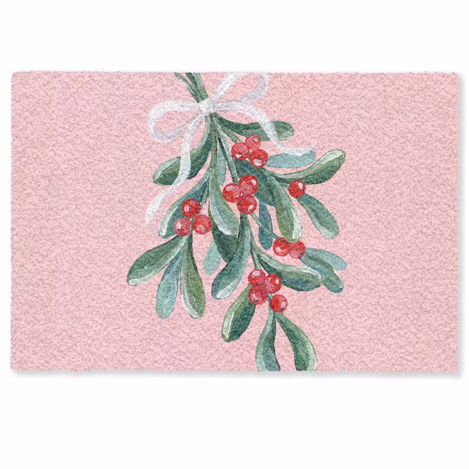 Fußmatte - Pflanze – Weihnachten – Rosa — 1