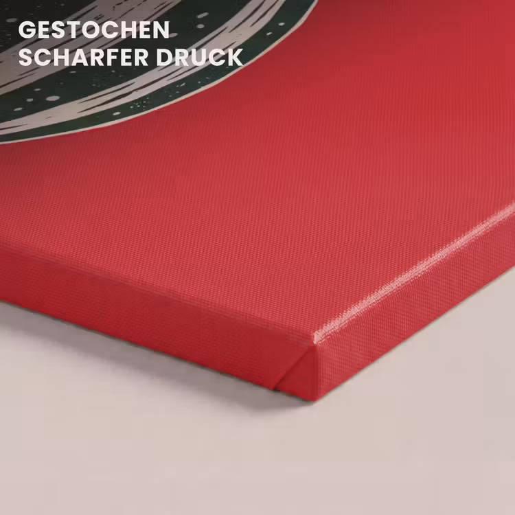 Leinwandbild - Weihnachtskugel – Weihnachten – Rot — 4