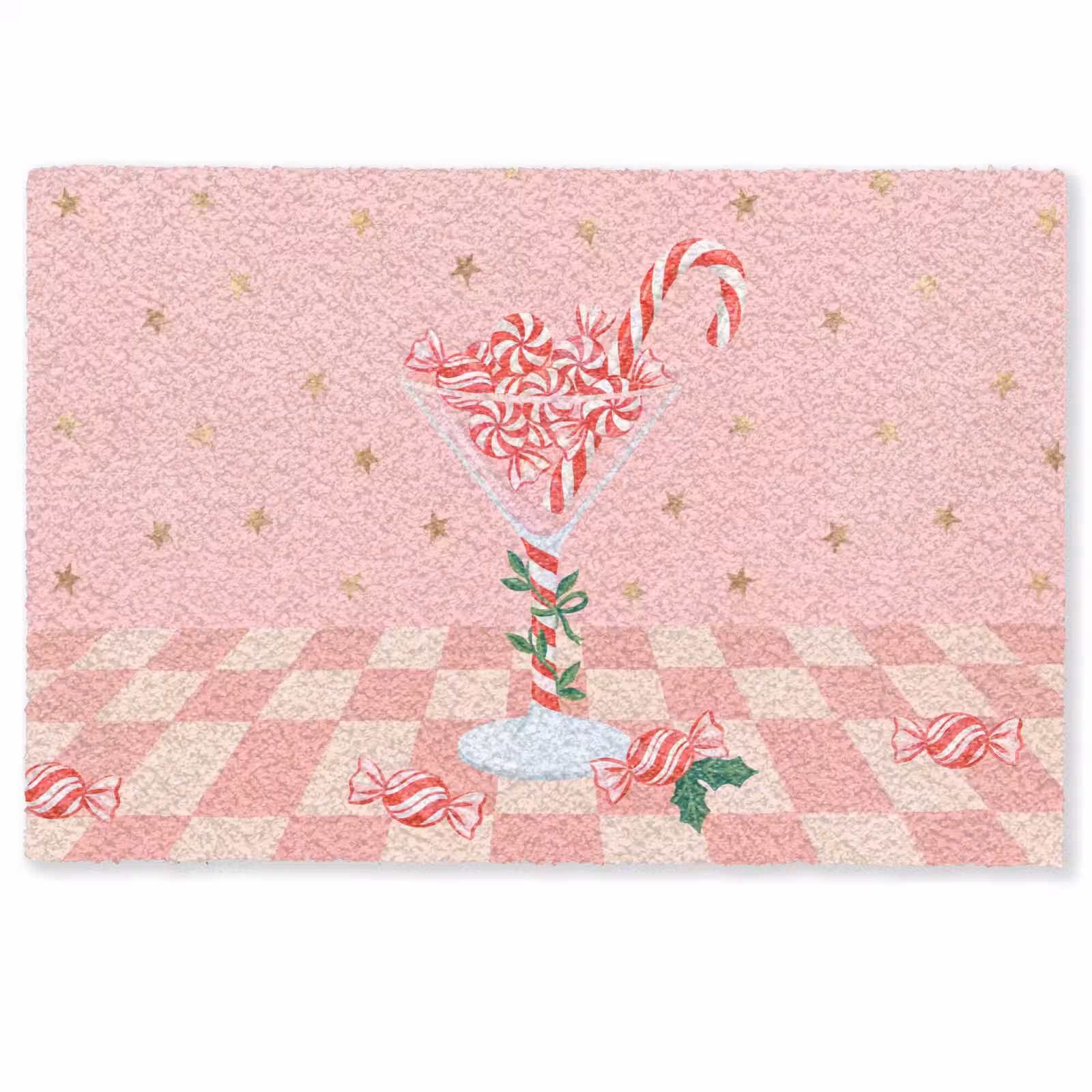 Fußmatte - Süßigkeiten – Glas – Rosa — 1