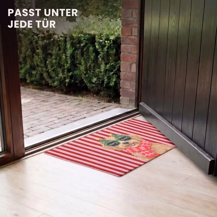 Fußmatte - Hund – Weihnachten – Rot — 7