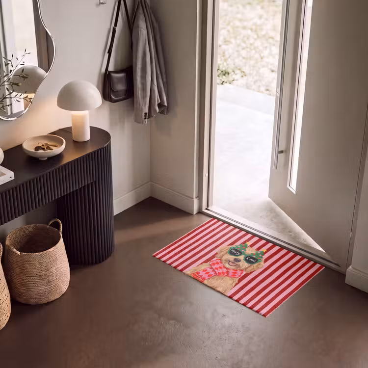 Fußmatte - Hund – Weihnachten – Rot — 8