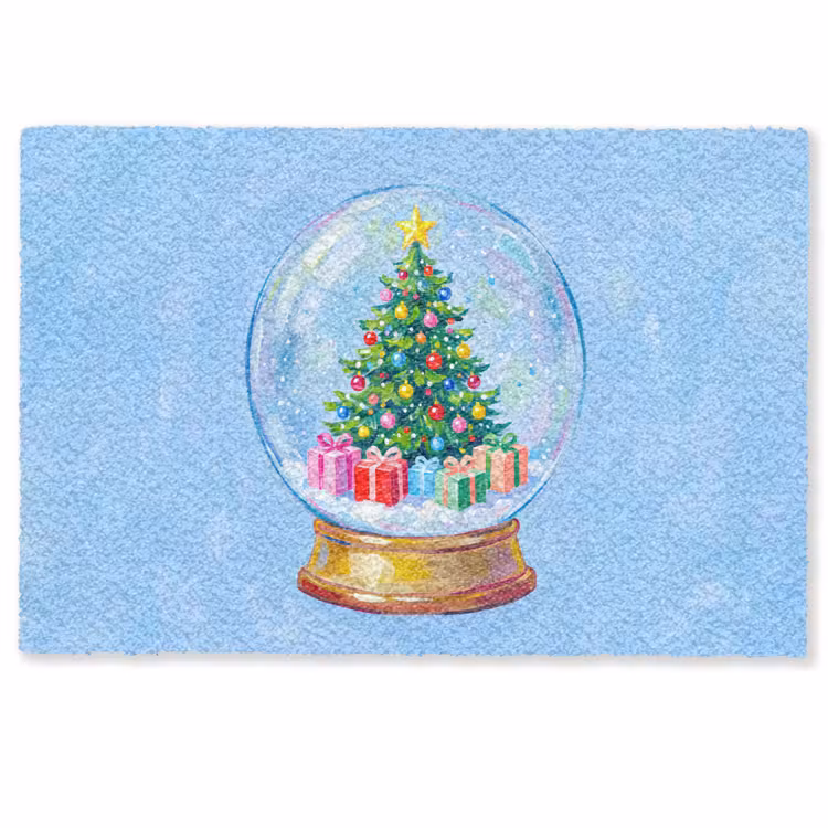 Fußmatte - Schneekugel – Weihnachten – Geschenke — 1
