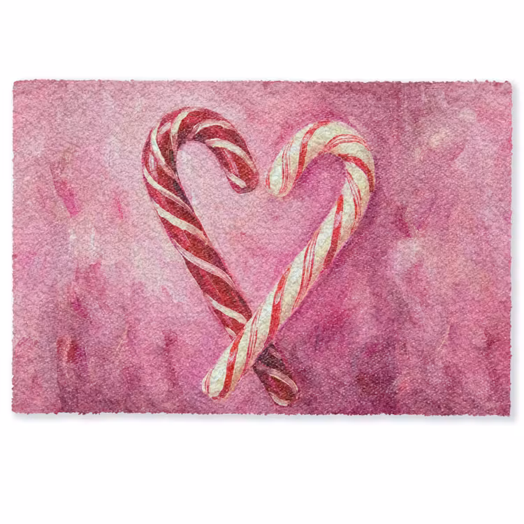 Fußmatte - Süßigkeiten – Herz – Rosa — 1