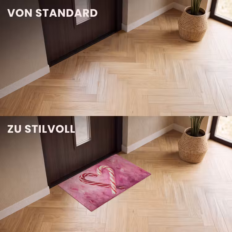 Fußmatte - Süßigkeiten – Herz – Rosa — 3