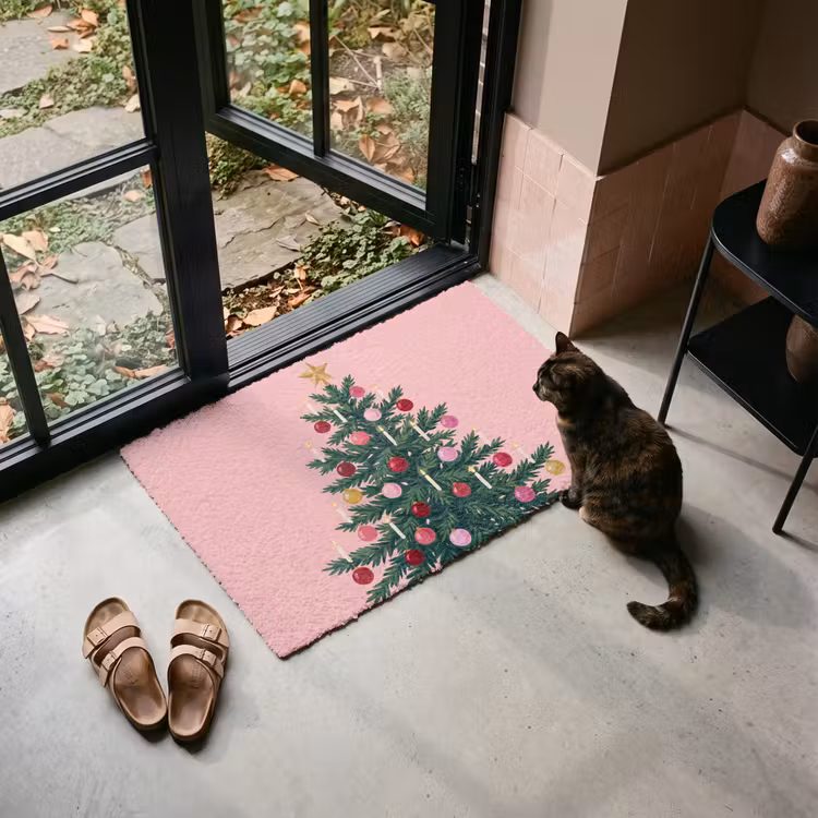 Fußmatte - Weihnachtsbaum – Weihnachten – Rosa — 2