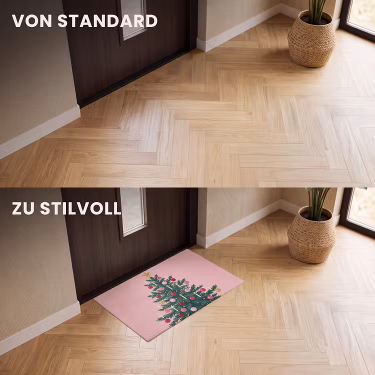 Fußmatte - Weihnachtsbaum – Weihnachten – Rosa — 3