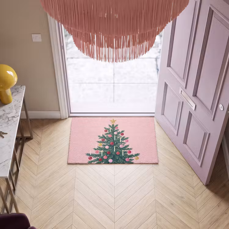 Fußmatte - Weihnachtsbaum – Weihnachten – Rosa — 4