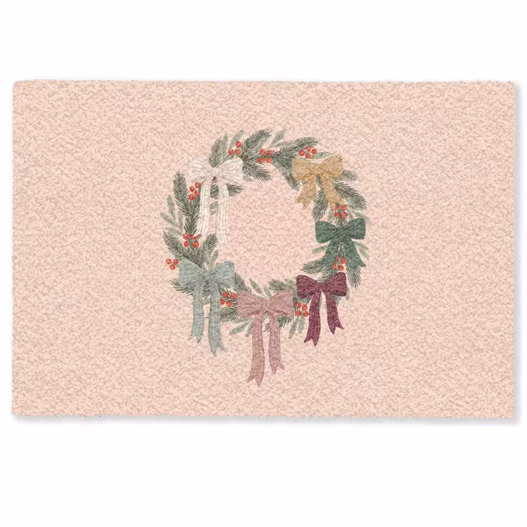 Fußmatte - Weihnachtskranz – Schleifen – Weihnachten — 1
