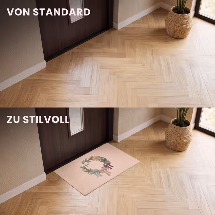 Fußmatte - Weihnachtskranz – Schleifen – Weihnachten — 3