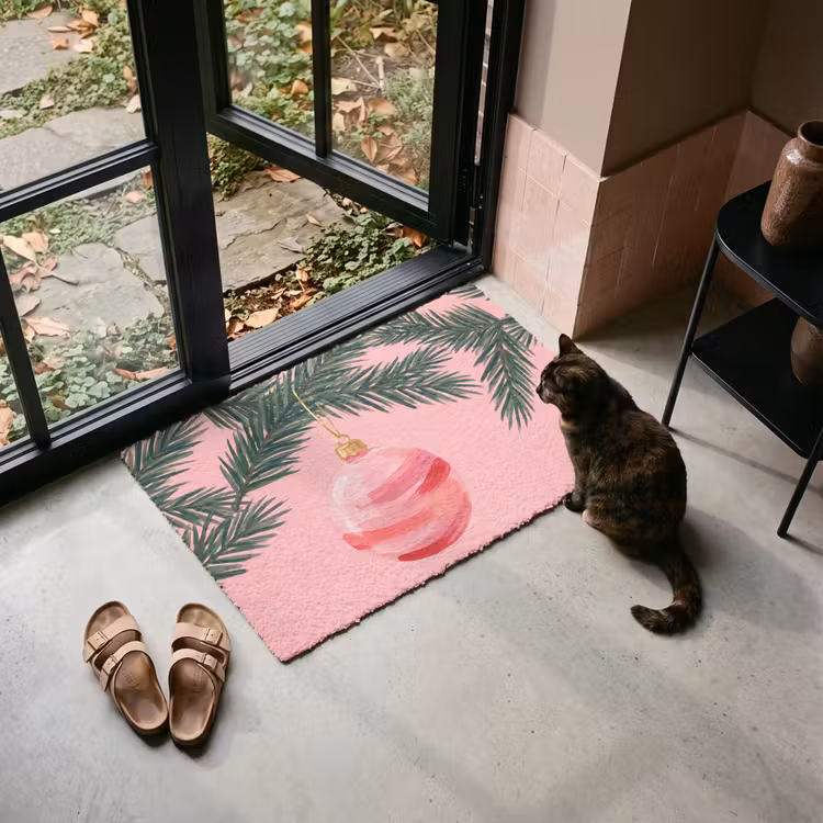 Fußmatte - Weihnachtskugel – Rosa – Weihnachten — 2