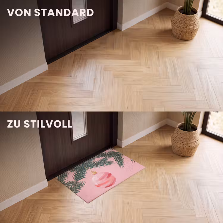 Fußmatte - Weihnachtskugel – Rosa – Weihnachten — 3