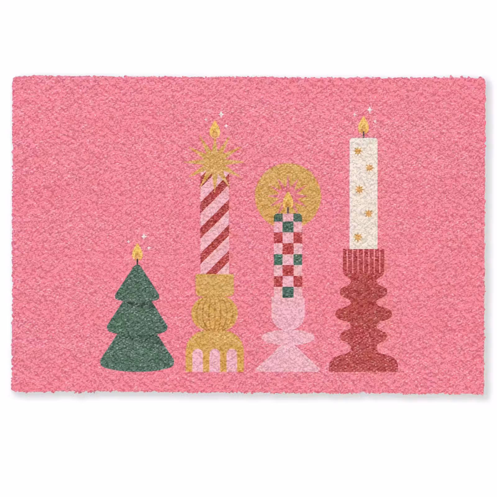 Fußmatte - Kerzen – Party – Rosa — 1