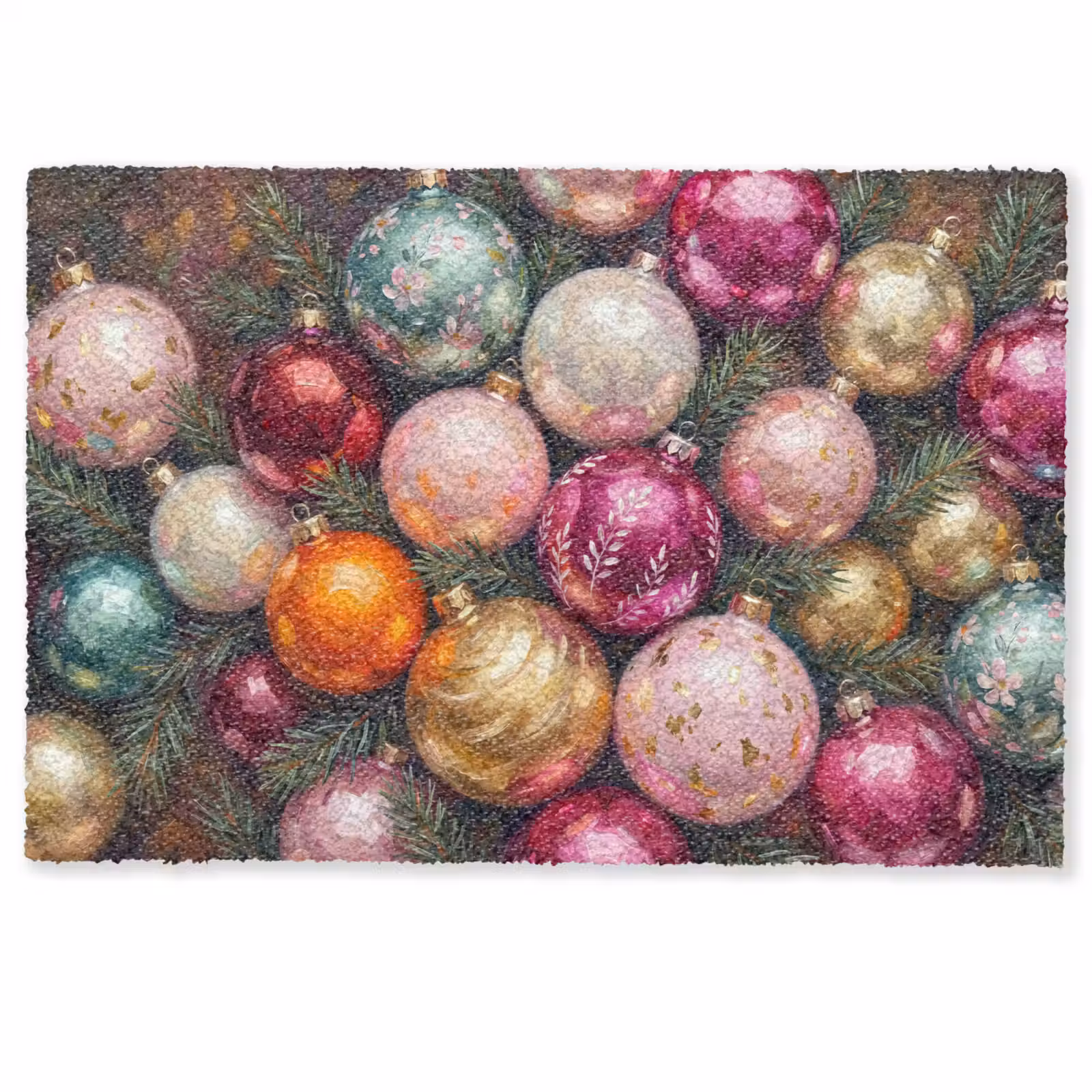 Fußmatte - Weihnachtskugeln – Bunt – Festlich — 1