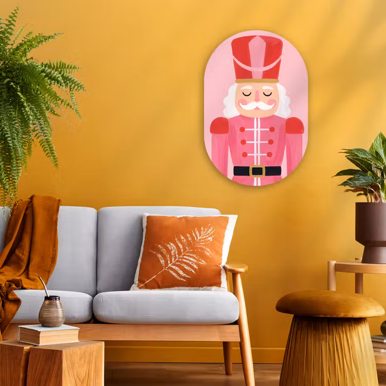Forexbild Oval - Nussknacker – rosa Illustration — 2