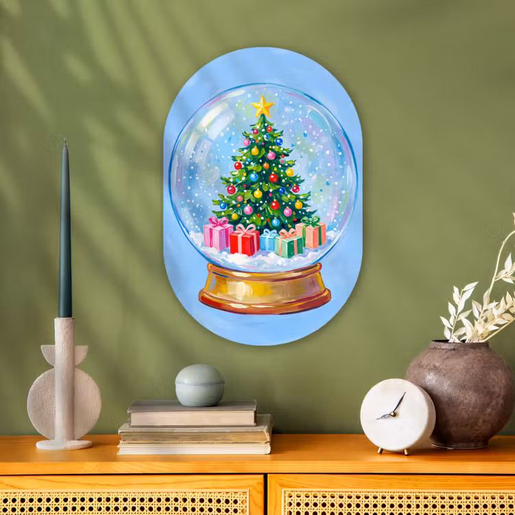 Forexbild Oval - Schneekugel – Weihnachten – Geschenke — 3