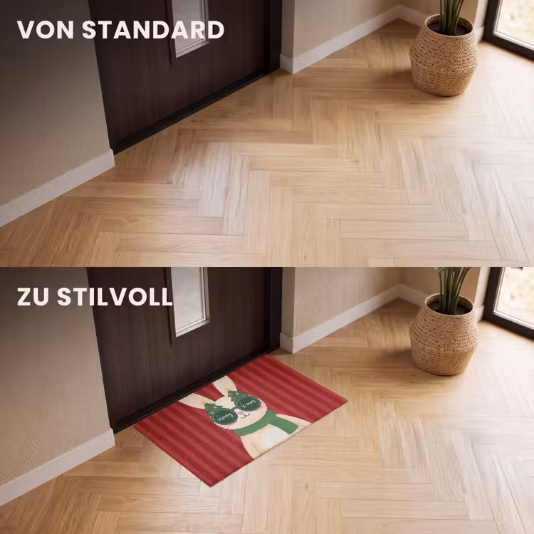 Fußmatte - Kaninchen – Weihnachten – Tiere — 3
