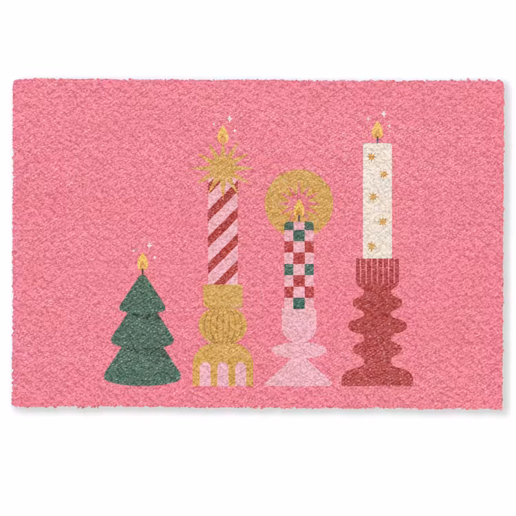 Fußmatte - Kerzen – Party – Rosa — 1