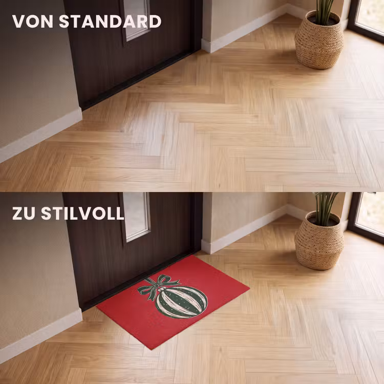 Fußmatte - Weihnachtskugel – Weihnachten – Rot — 3