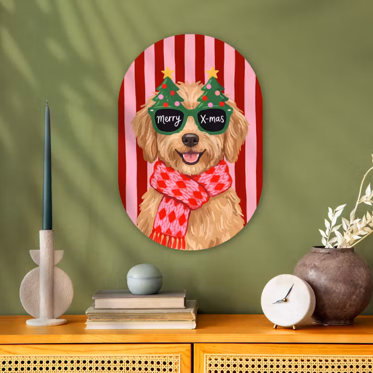 Forexbild Oval - Hund – Weihnachten – Rot — 3
