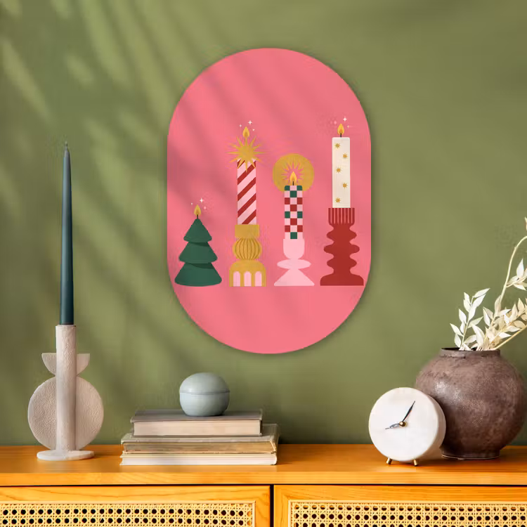 Forexbild Oval - Kerzen – Party – Rosa — 3