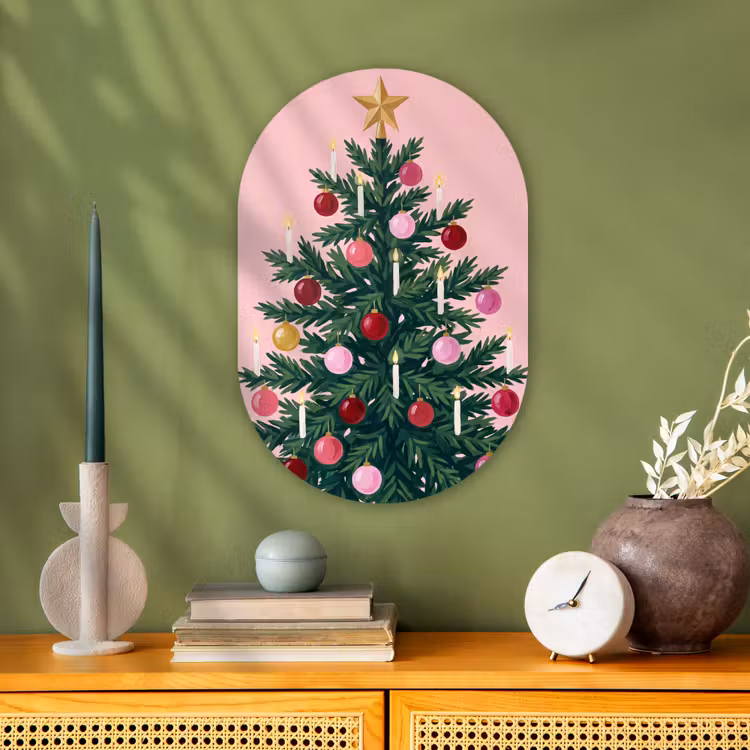Forexbild Oval - Weihnachtsbaum – Weihnachten – Rosa — 3