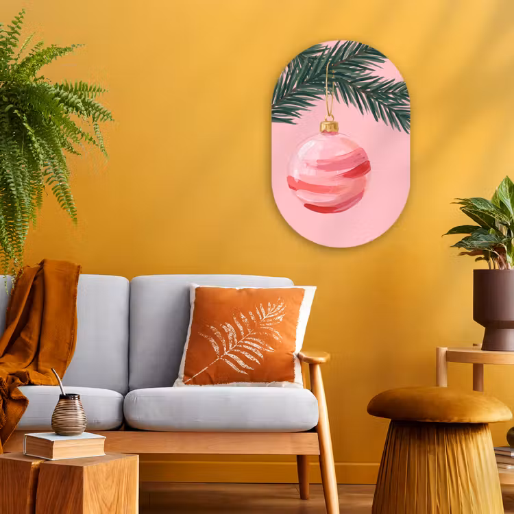 Forexbild Oval - Weihnachtskugel – Rosa – Weihnachten — 2