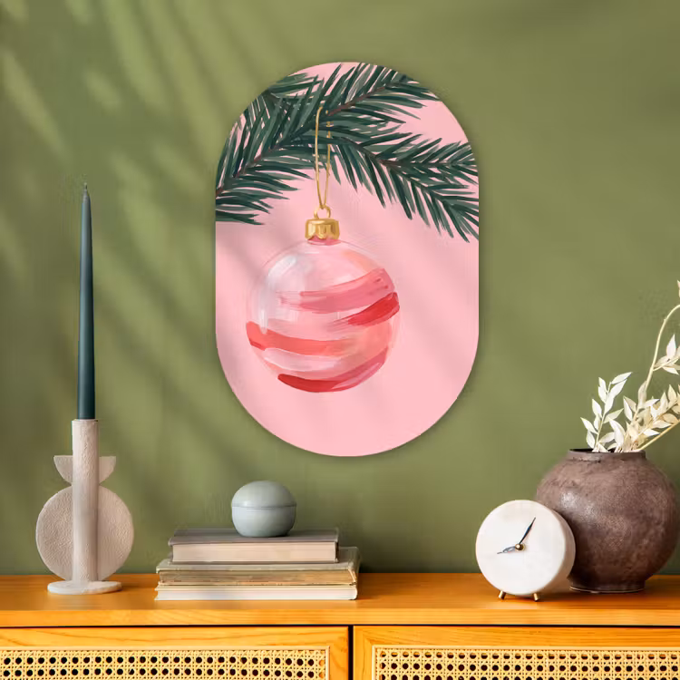 Forexbild Oval - Weihnachtskugel – Rosa – Weihnachten — 3