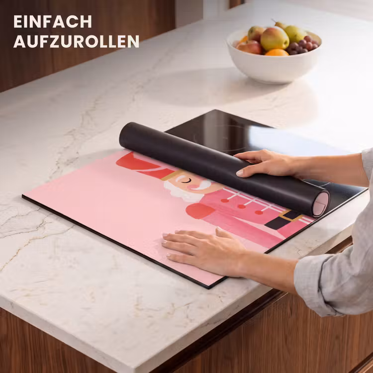 Herdabdeckplatte - Nussknacker – rosa Illustration — 7