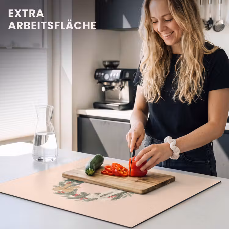 Herdabdeckplatte - Weihnachtskranz – Schleifen – Weihnachten — 4