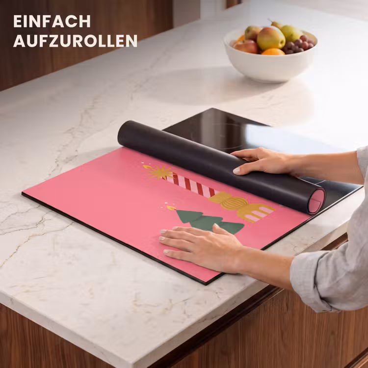 Herdabdeckplatte - Kerzen – Party – Rosa — 7