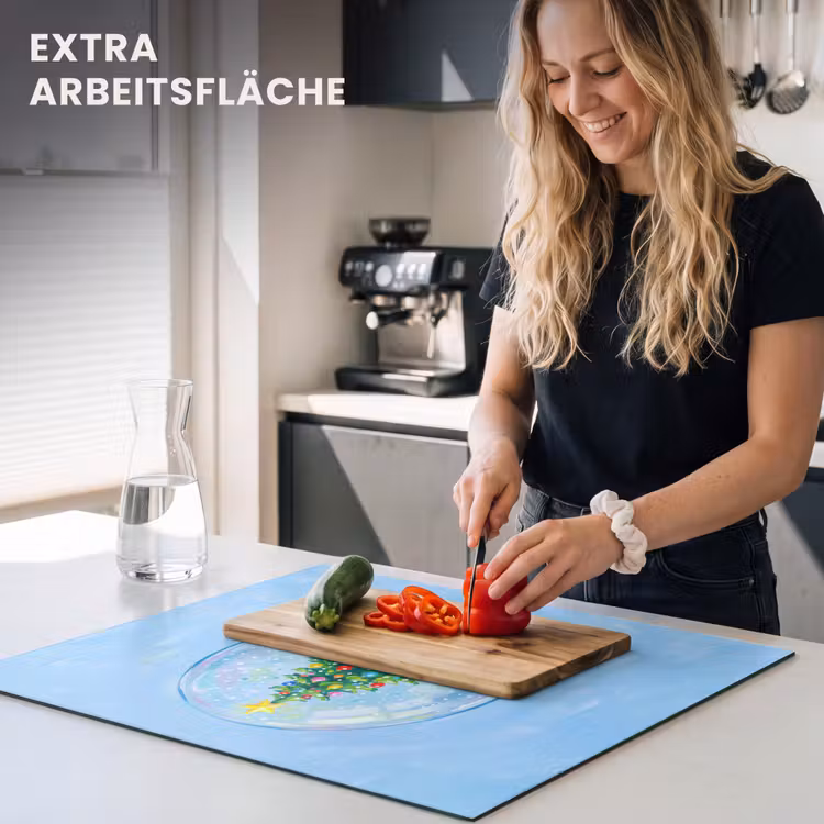 Herdabdeckplatte - Schneekugel – Weihnachten – Geschenke — 4
