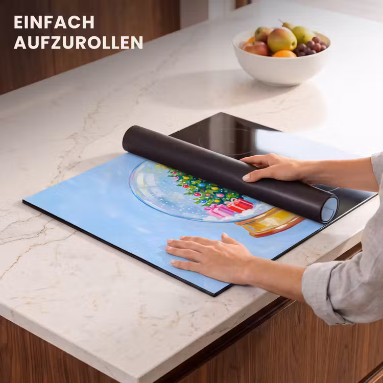 Herdabdeckplatte - Schneekugel – Weihnachten – Geschenke — 7
