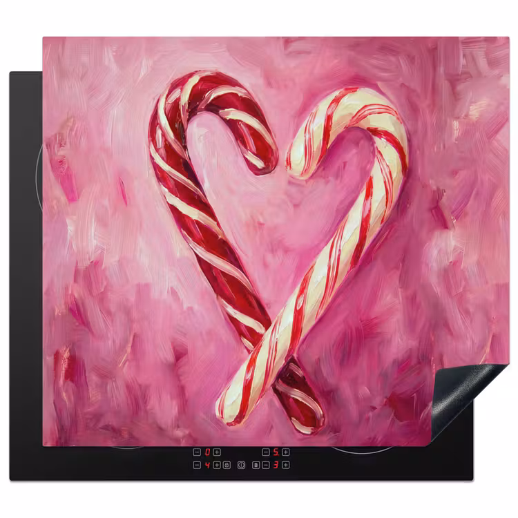 Herdabdeckplatte - Süßigkeiten – Herz – Rosa — 1