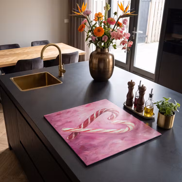 Herdabdeckplatte - Süßigkeiten – Herz – Rosa — 5