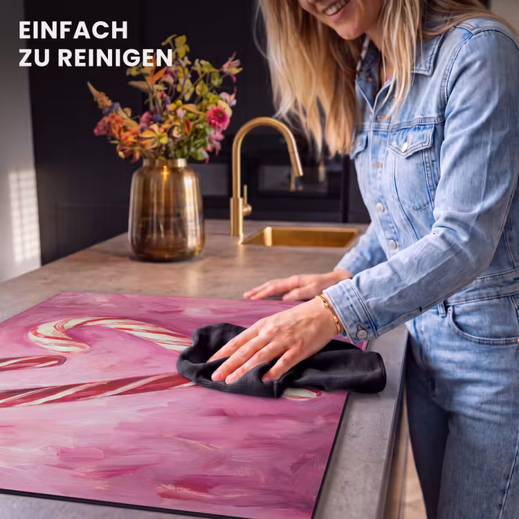 Herdabdeckplatte - Süßigkeiten – Herz – Rosa — 6