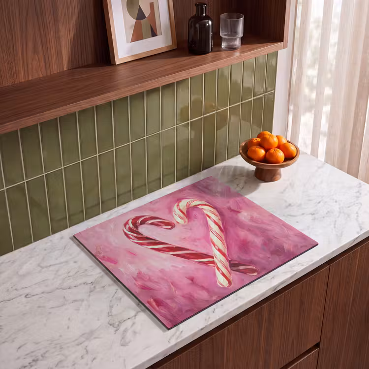 Herdabdeckplatte - Süßigkeiten – Herz – Rosa — 8