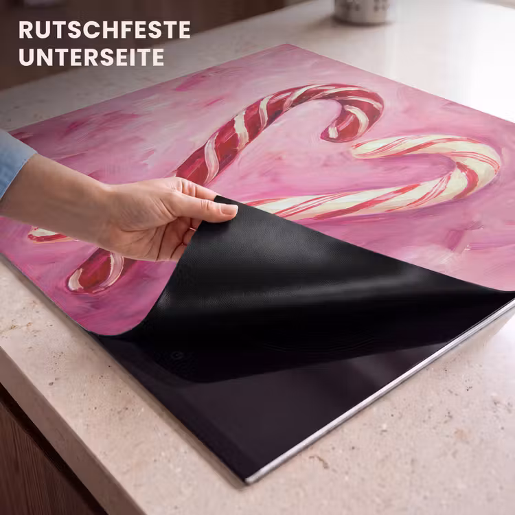 Herdabdeckplatte - Süßigkeiten – Herz – Rosa — 9