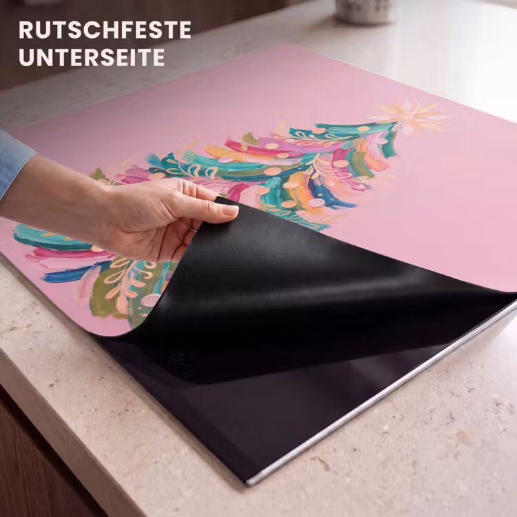 Herdabdeckplatte - Weihnachtsbaum – Abstrakt – Bunt — 9