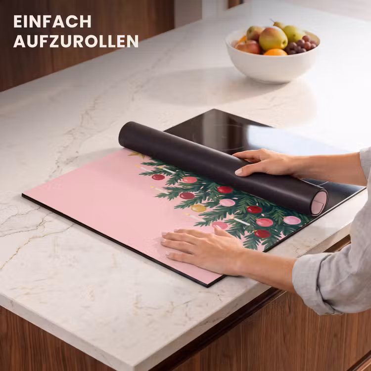 Herdabdeckplatte - Weihnachtsbaum – Weihnachten – Rosa — 7